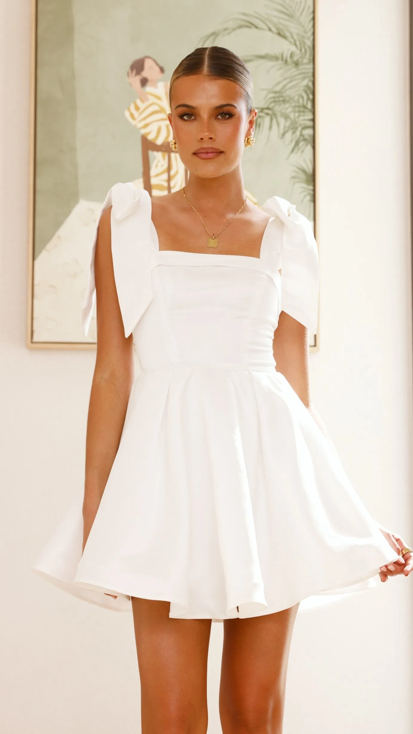 Annette Mini Dress - White sold by Billy J