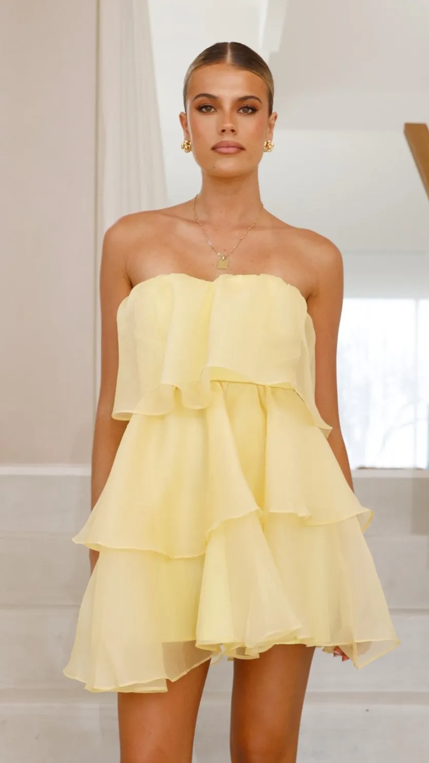 Monet Mini Dress - Yellow sold by Billy J