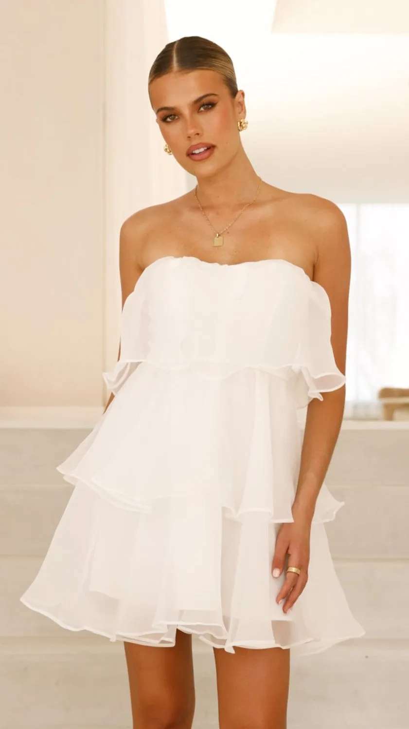 Monet Mini Dress - White sold by Billy J product image thumbnail 3