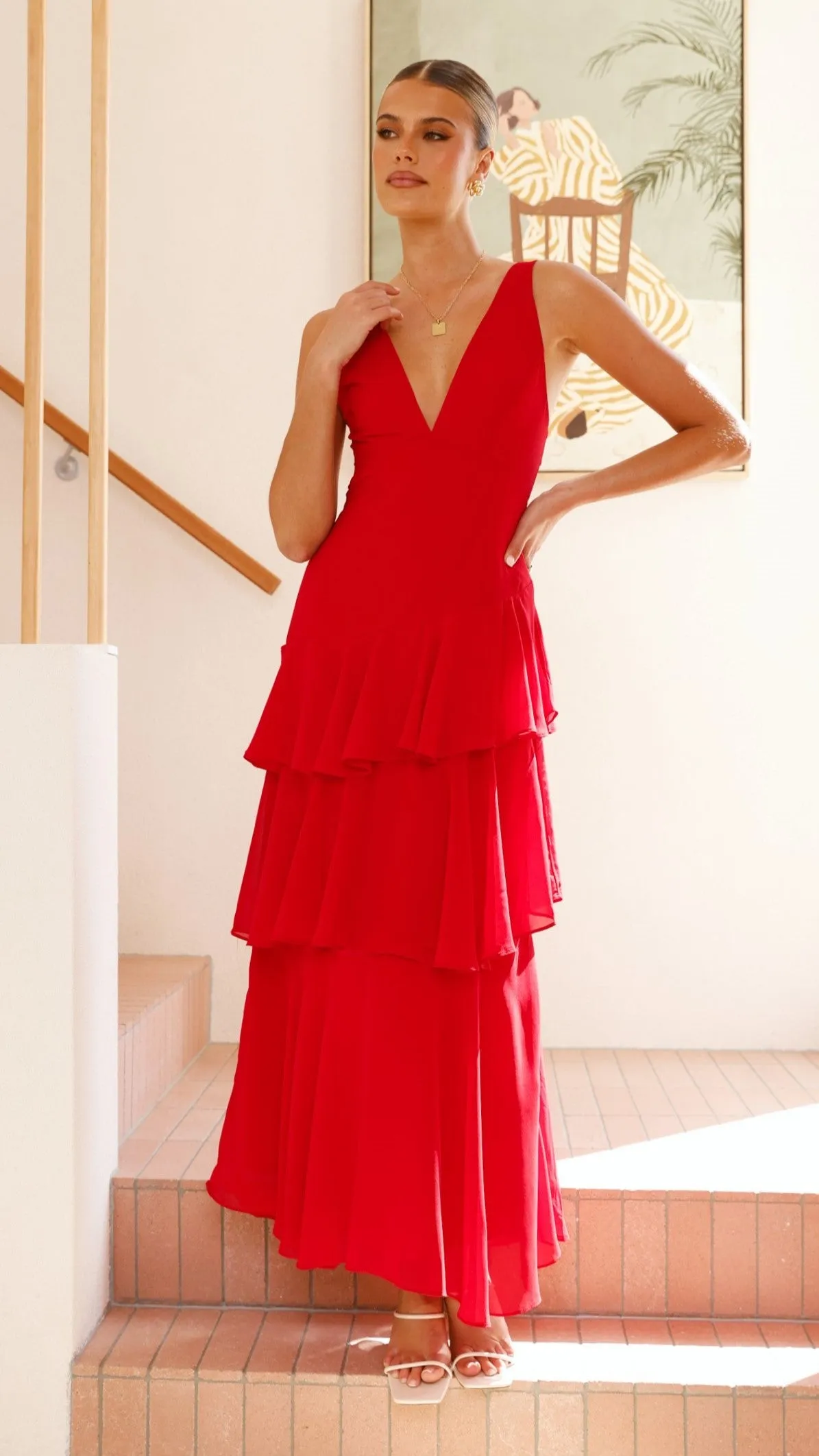 Stasie Maxi Dress - Red sold by Billy J product image thumbnail 5