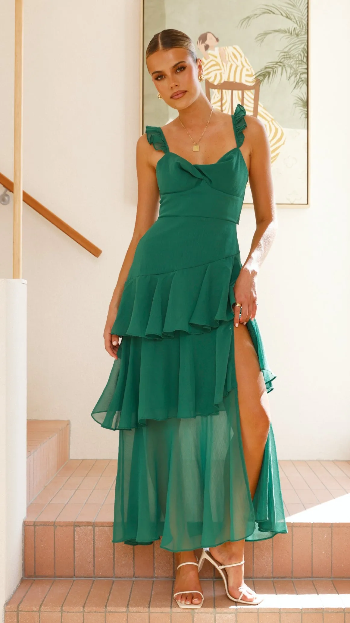 Achelle Maxi Dress - Forest Green sold by Billy J