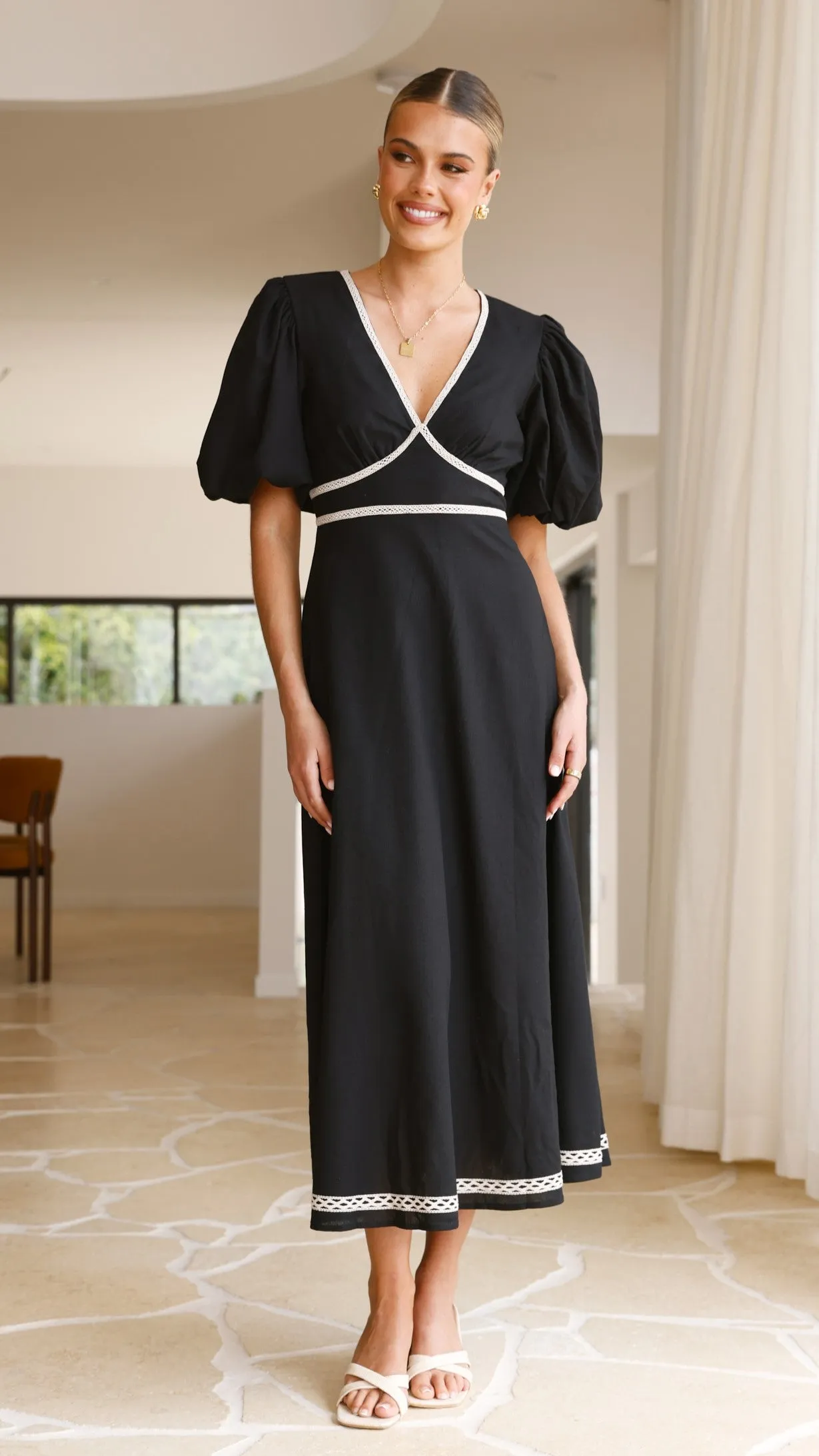 Nakisha Maxi Dress - Black / Beige sold by Billy J product image thumbnail 4