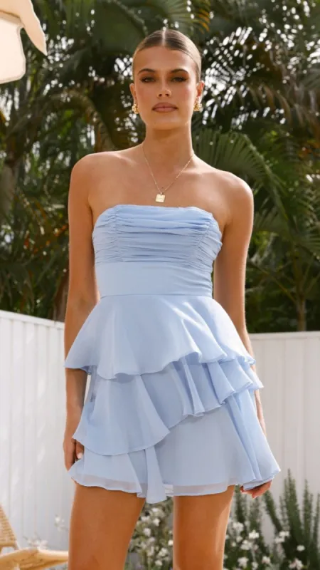 Alessia Mini Dress - Blue sold by Billy J