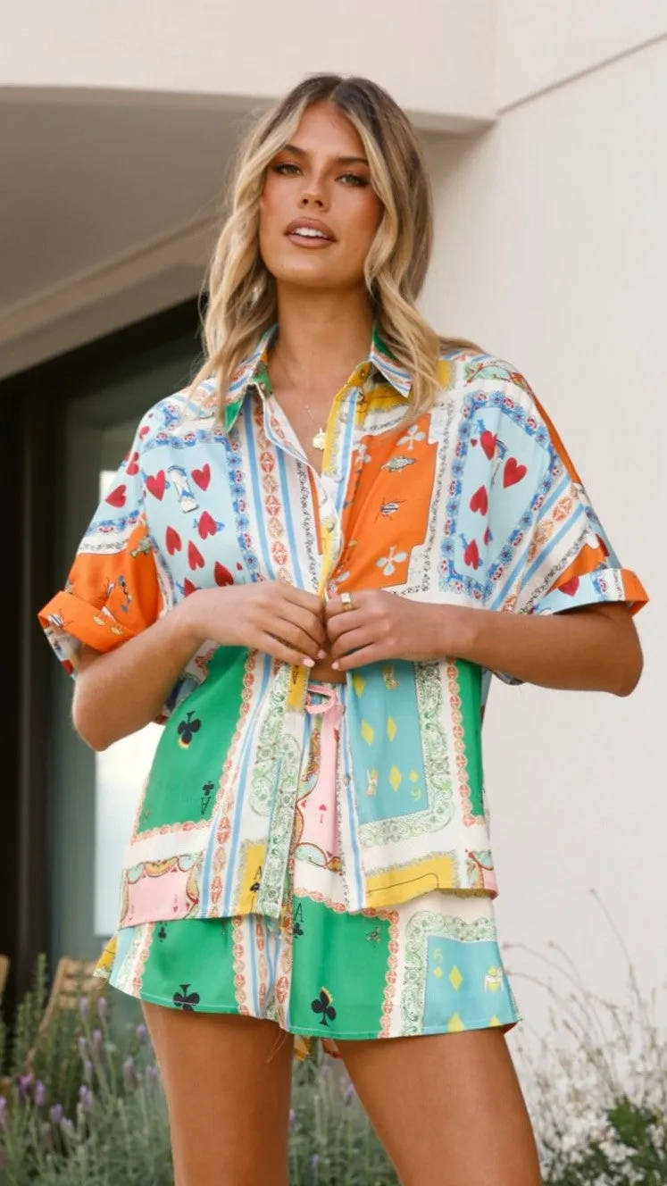 Daley Button Up Shirt - Poker Print sold by Billy J product image thumbnail 4