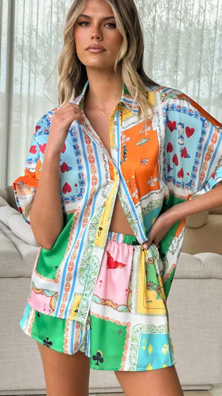 Daley Button Up Shirt - Poker Print sold by Billy J