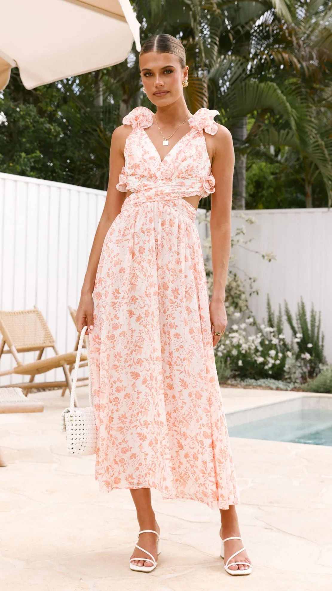 Galilhai Maxi Dress - Apricot Floral sold by Billy J product image thumbnail 3