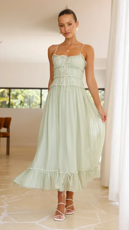 Halo Maxi Dress - Sage sold by Billy J