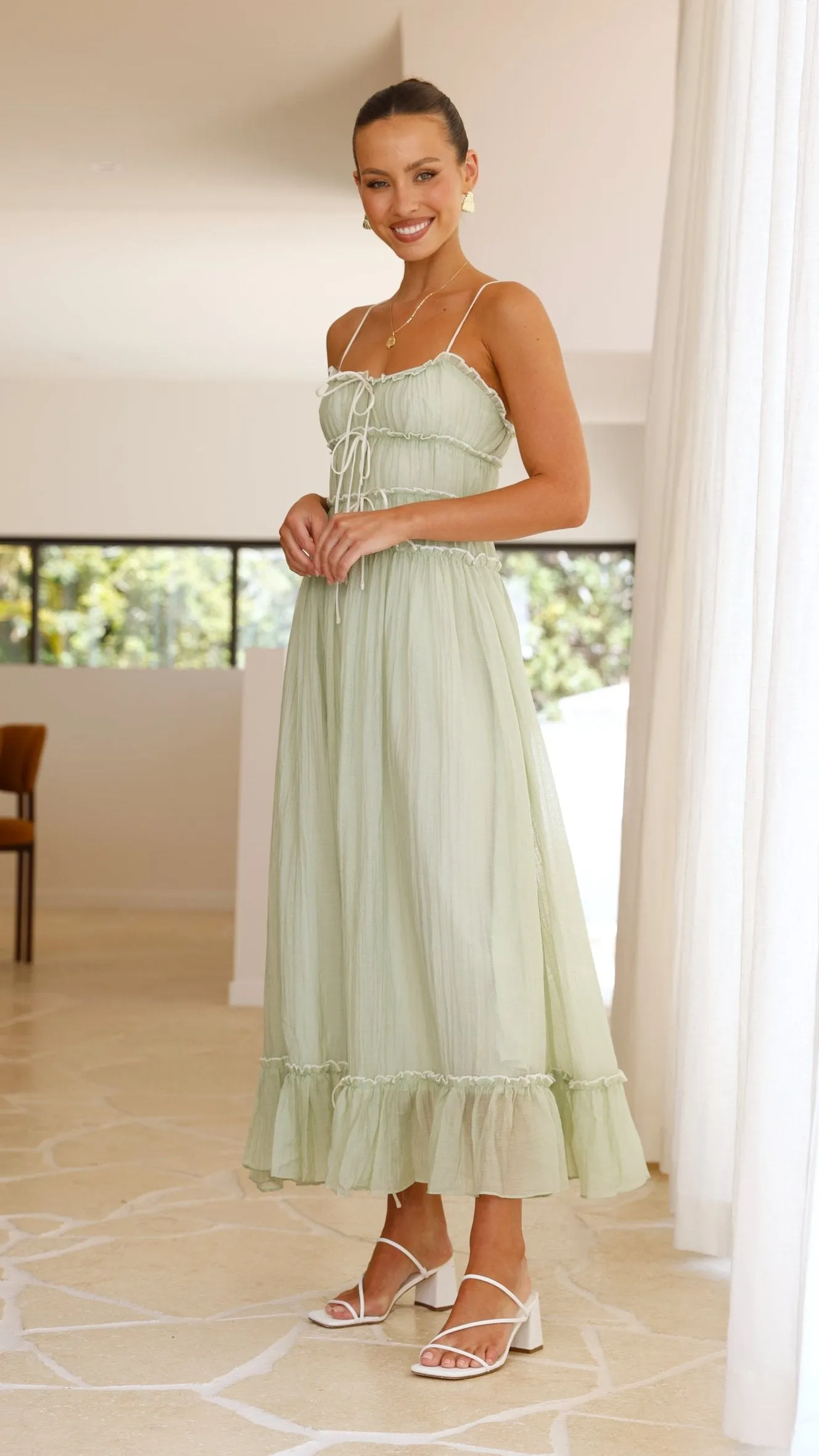 Halo Maxi Dress - Sage sold by Billy J product image thumbnail 3
