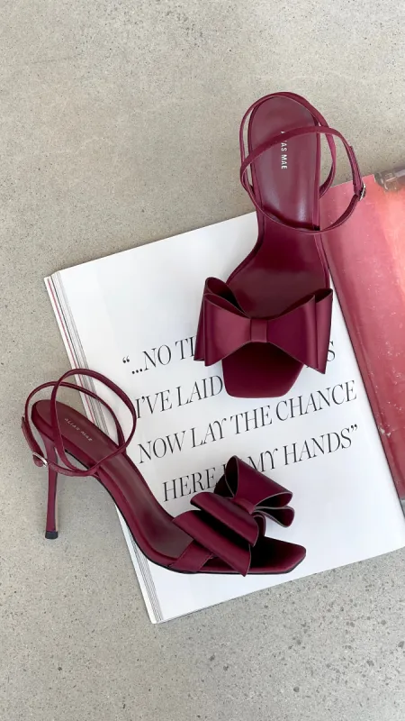 Gabby Heel - Burgundy Satin sold by Billy J