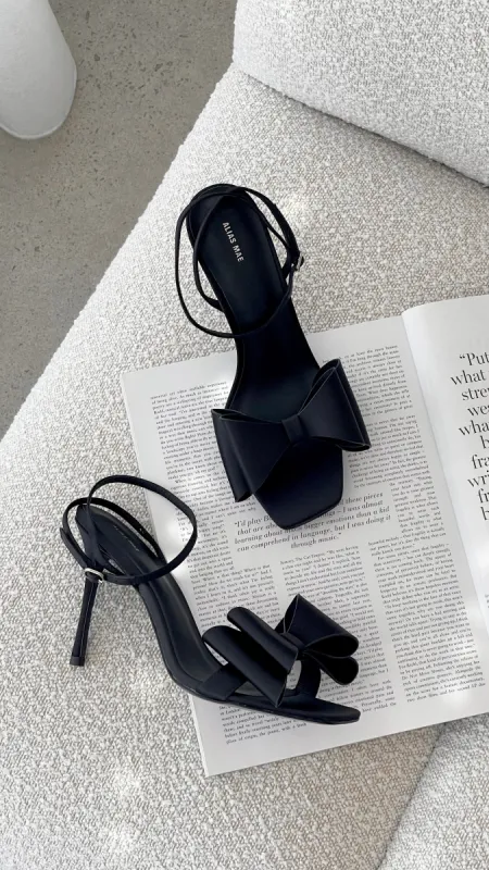 Gabby Heel - Black Satin sold by Billy J