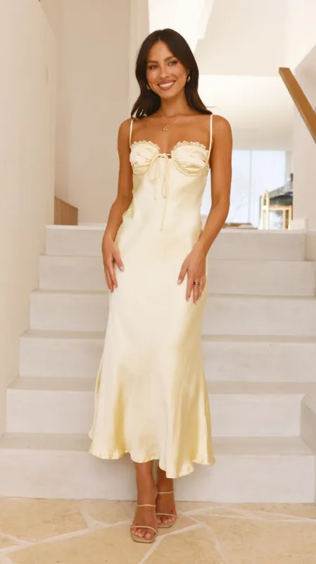 Saskia Maxi Dress - Yellow sold by Billy J