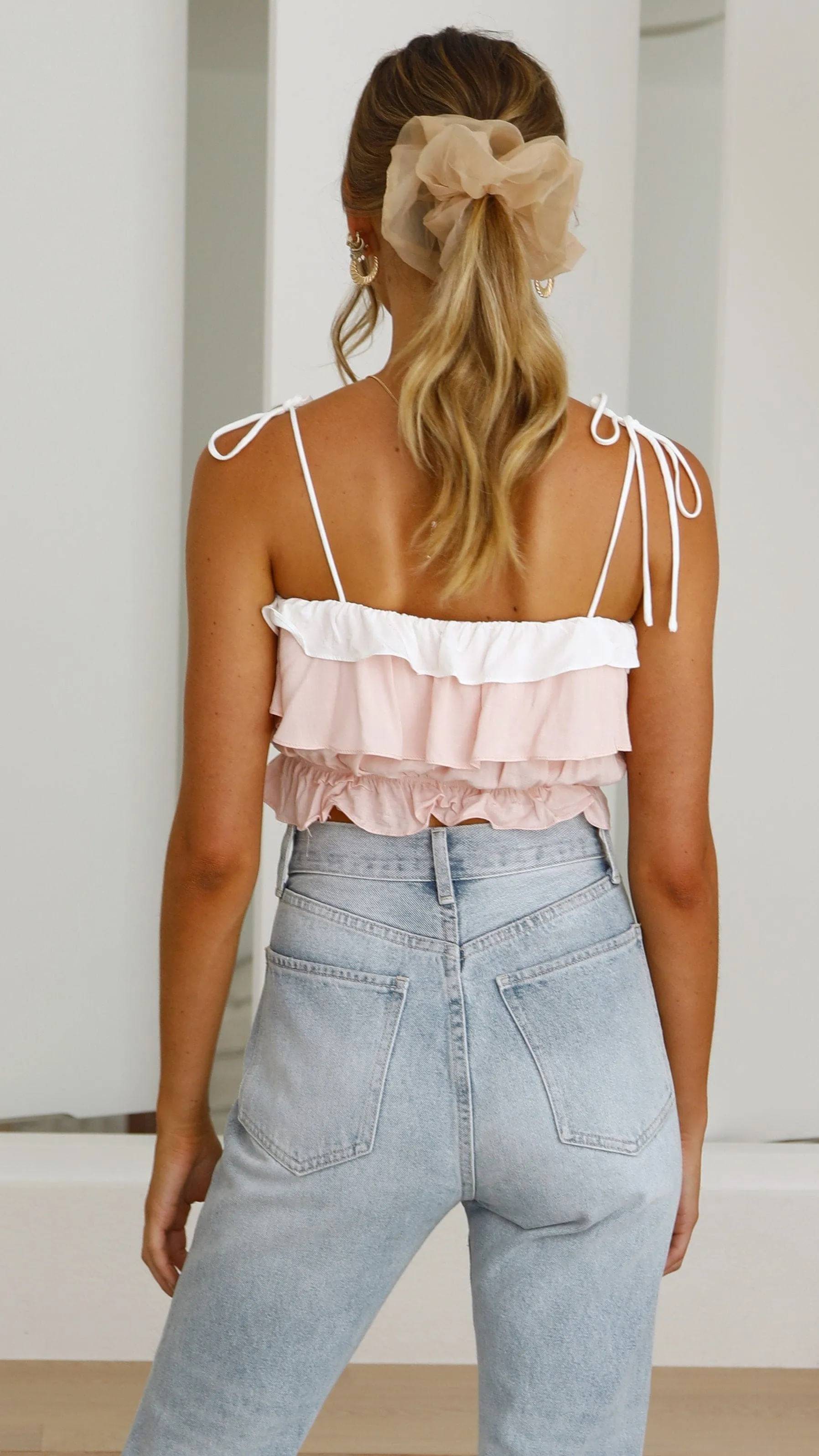 Cadence Crop - Pink Stripe sold by Billy J product image thumbnail 2