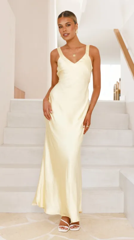 Andie Maxi Dress - Yellow sold by Billy J