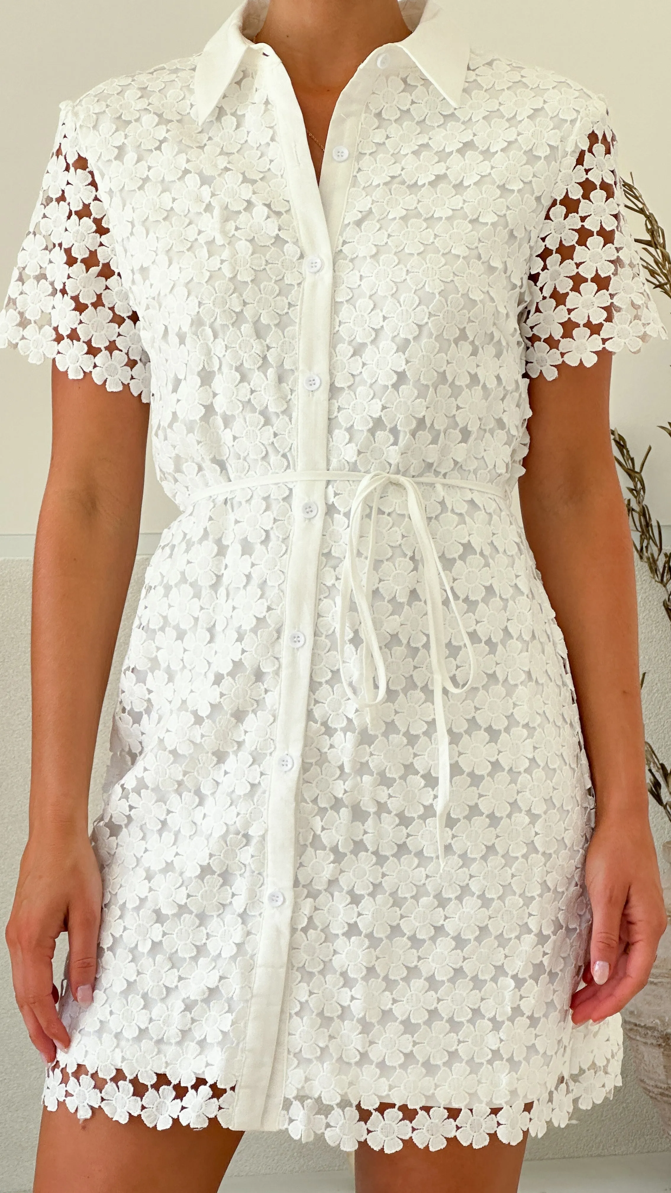 Penelope Mini Dress - White sold by Billy J product image thumbnail 2