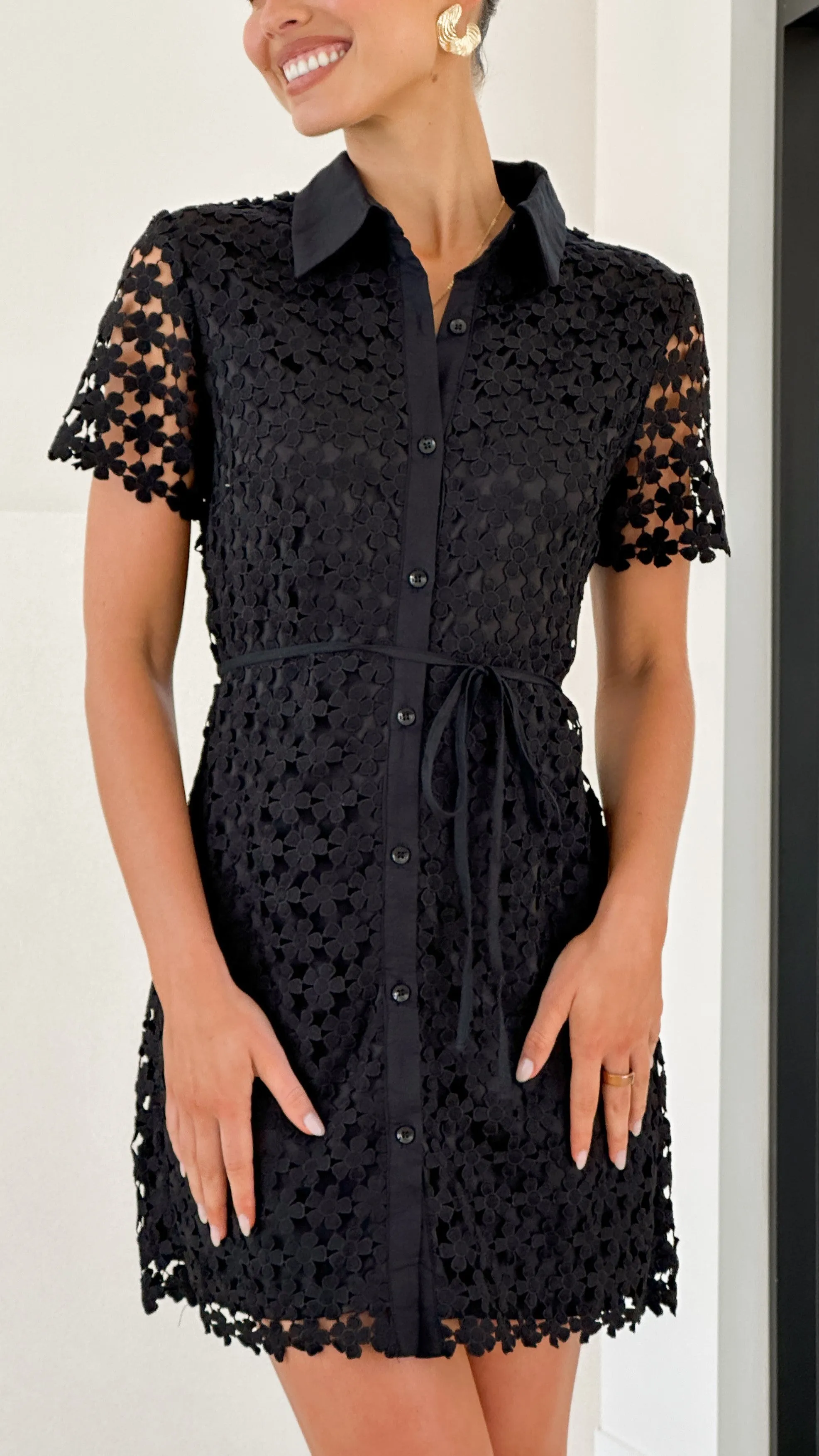 Penelope Mini Dress - Black sold by Billy J