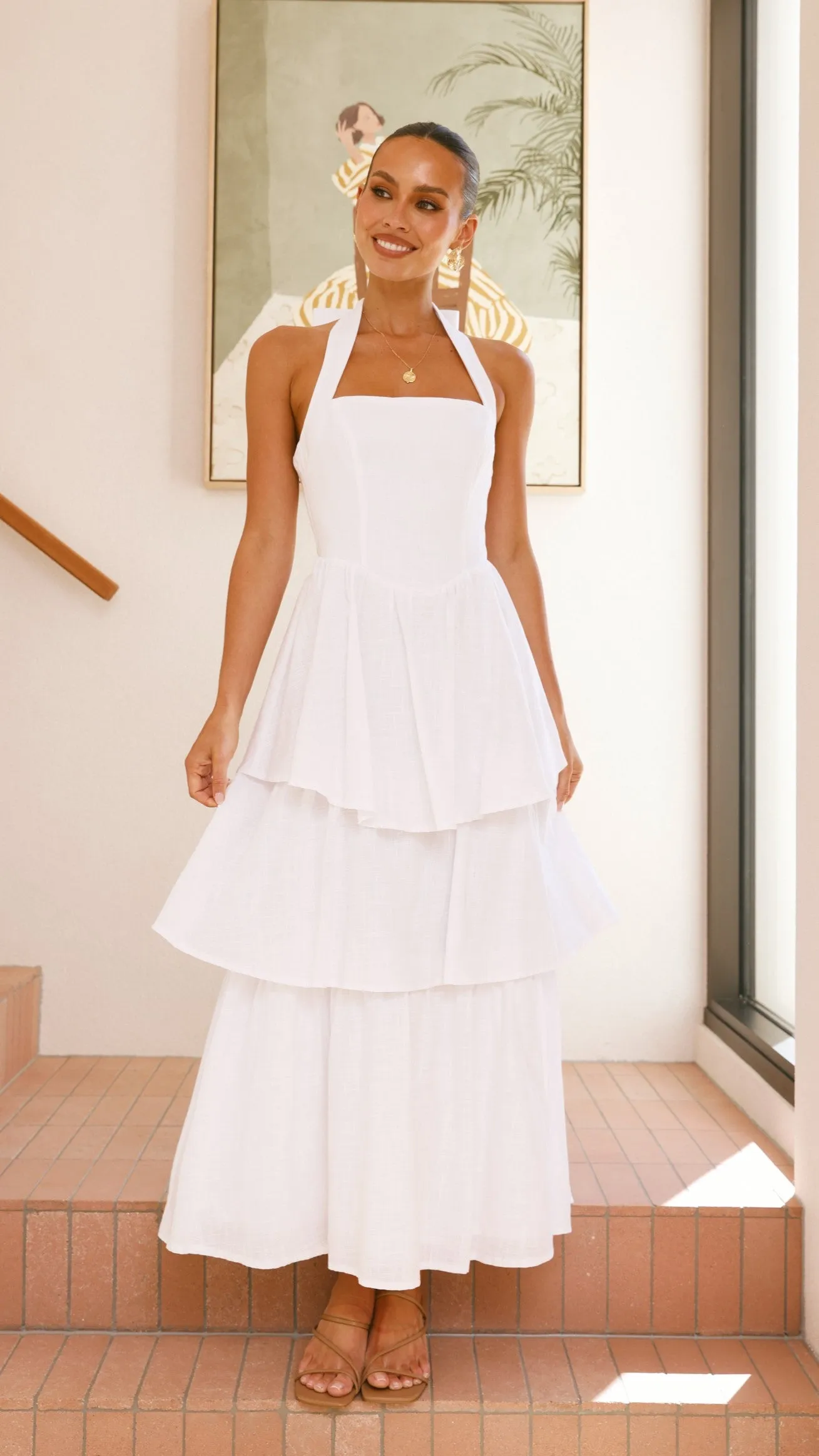 Danais Maxi Dress - White sold by Billy J product image thumbnail 5