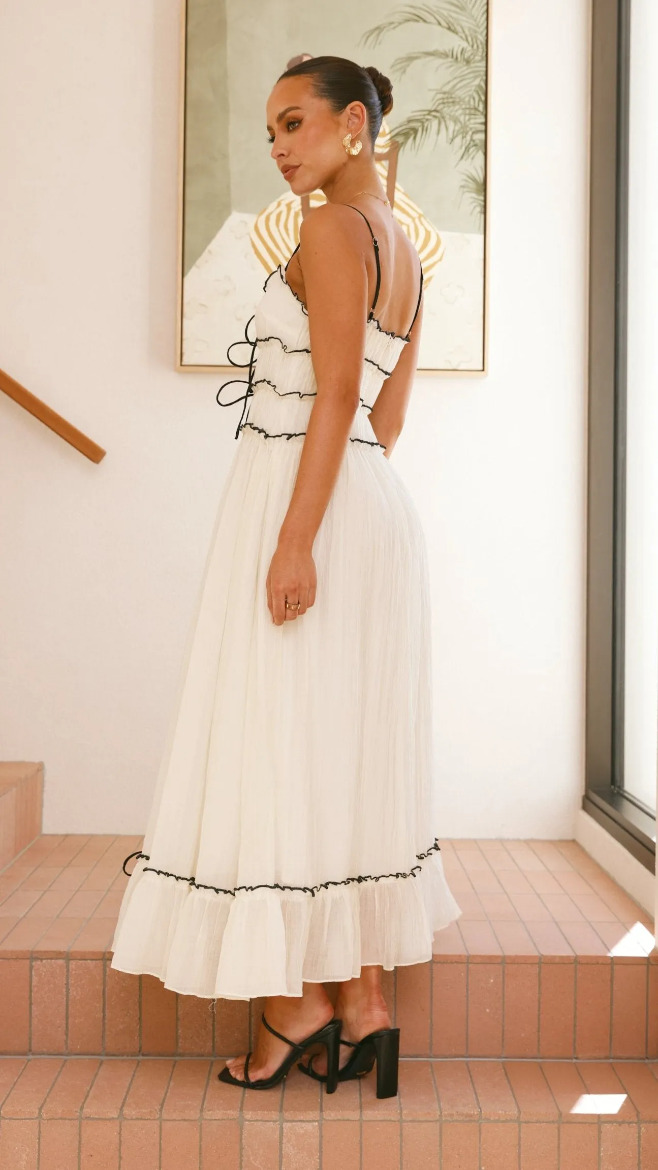 Halo Maxi Dress - White / Black sold by Billy J product image thumbnail 2