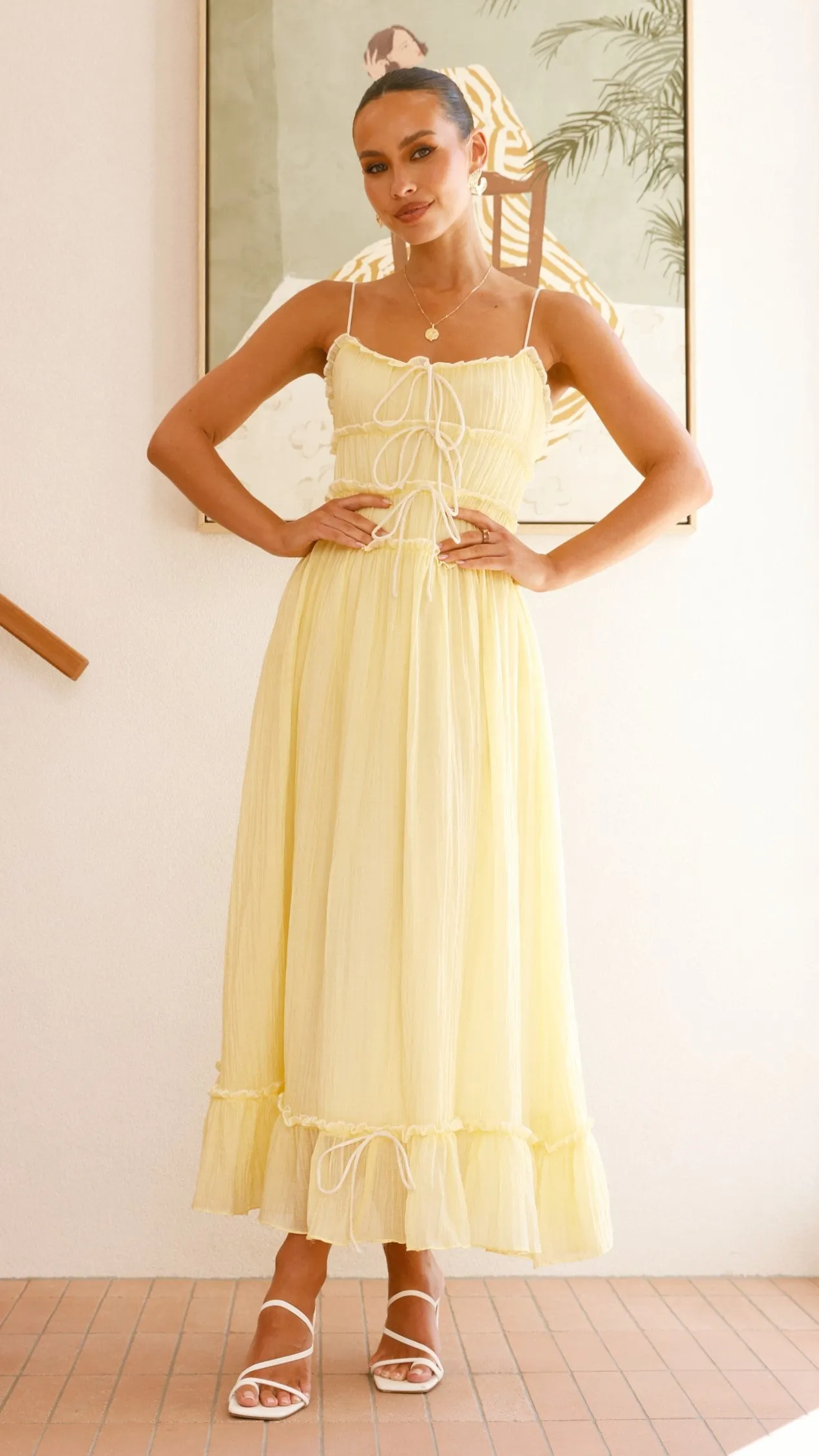 Halo Maxi Dress - Lemon sold by Billy J product image thumbnail 4