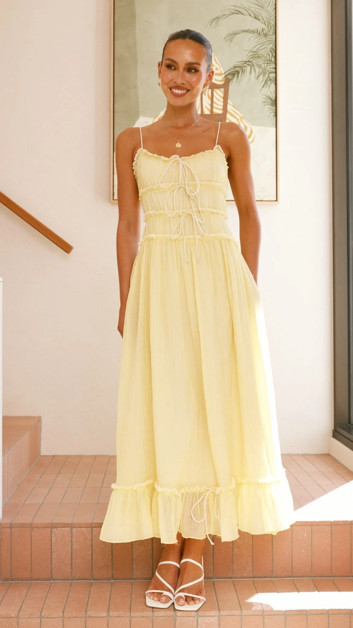 Halo Maxi Dress - Lemon sold by Billy J product image thumbnail 5