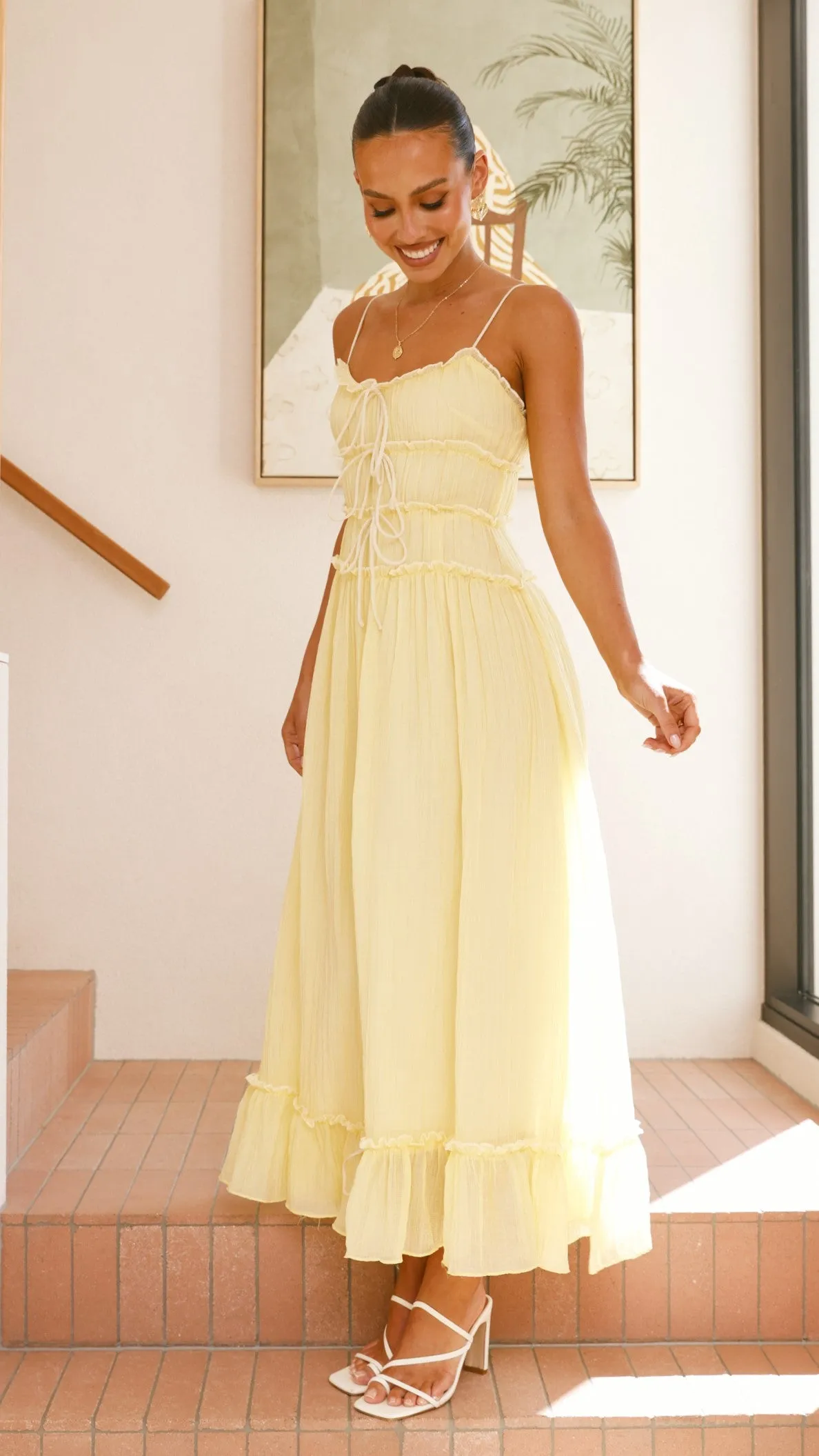 Halo Maxi Dress - Lemon sold by Billy J product image thumbnail 3