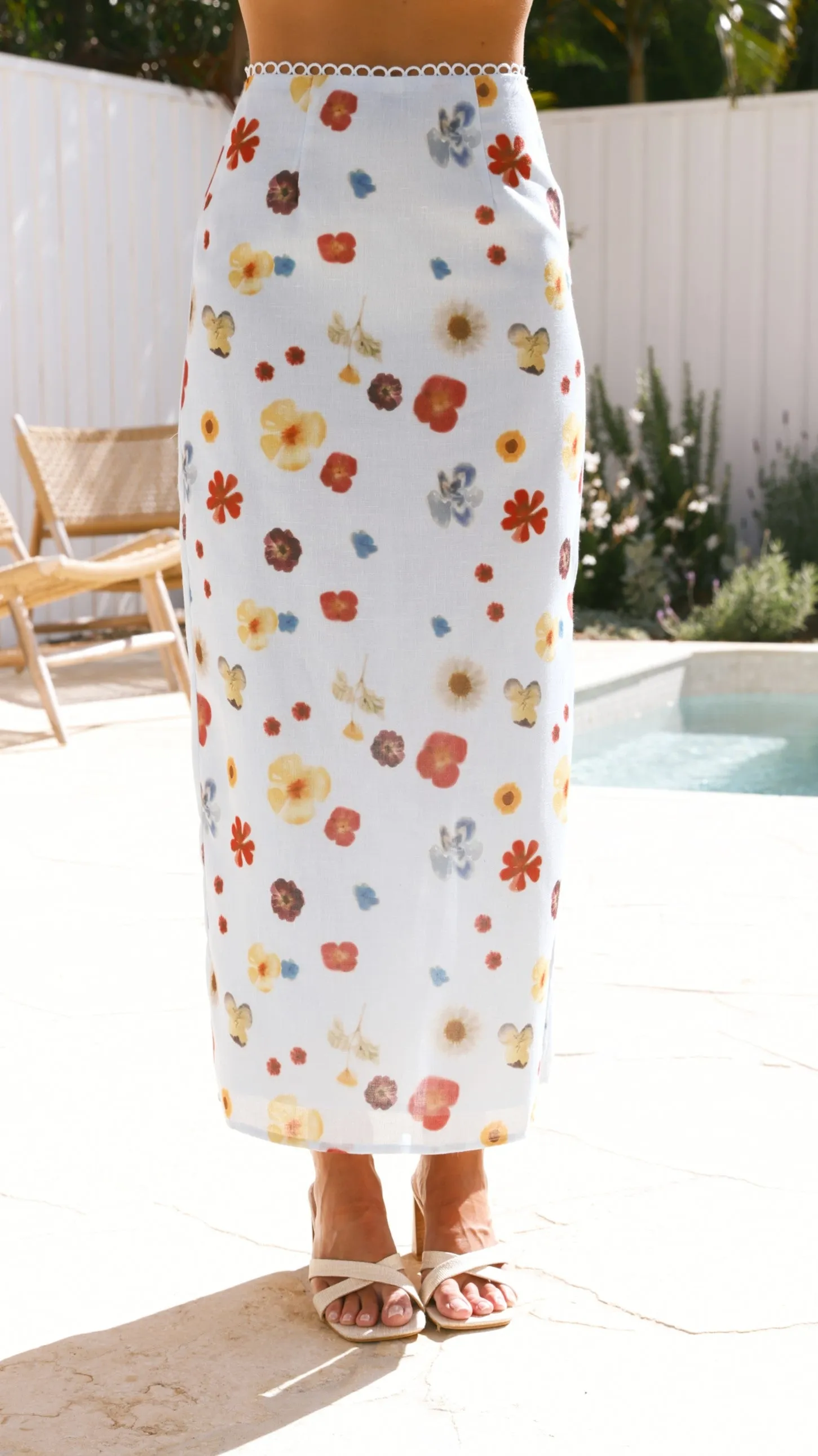 Vaiana Maxi Skirt - Blue / Floral sold by Billy J product image thumbnail 4