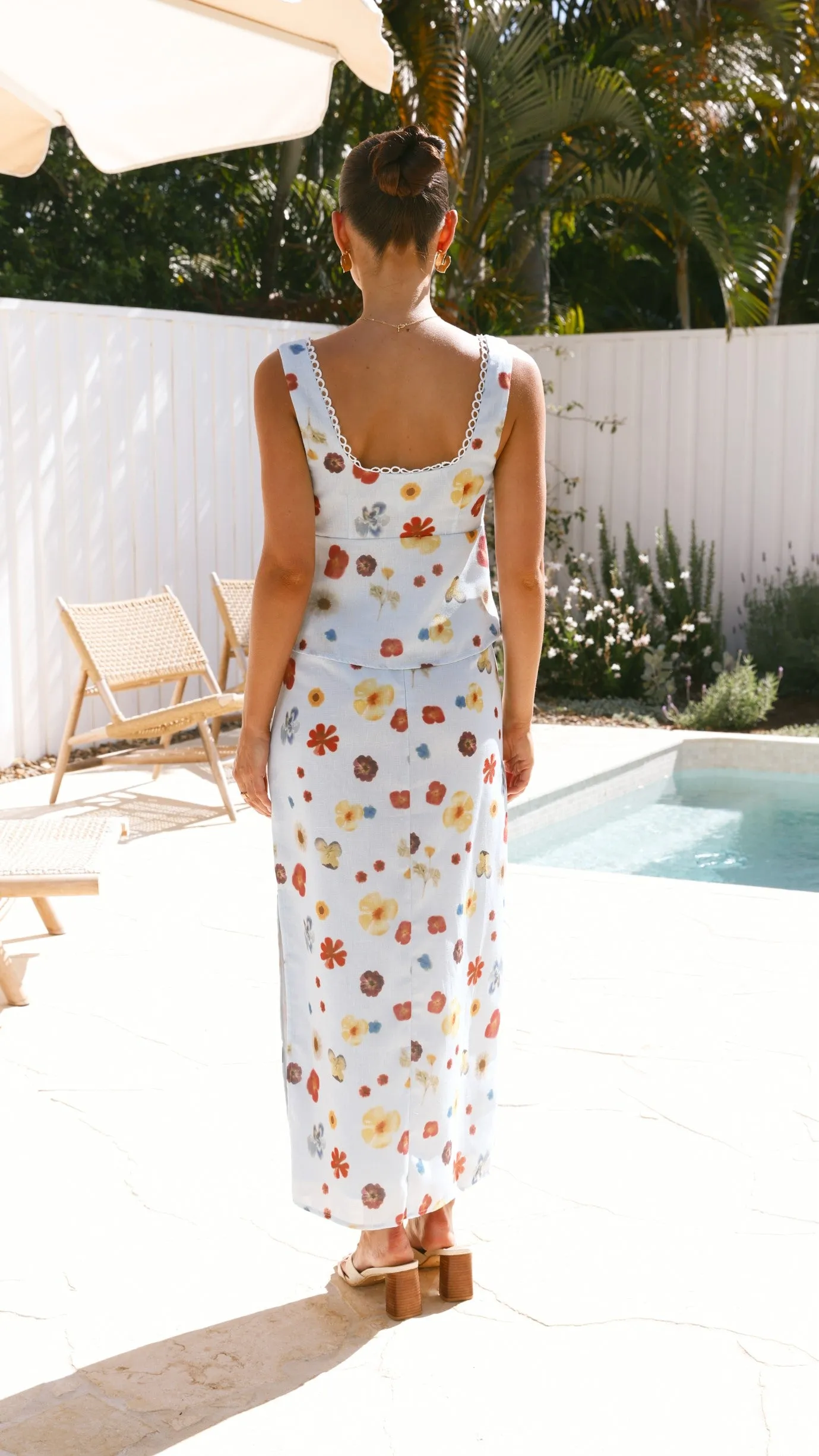 Vaiana Maxi Skirt - Blue / Floral sold by Billy J product image thumbnail 2