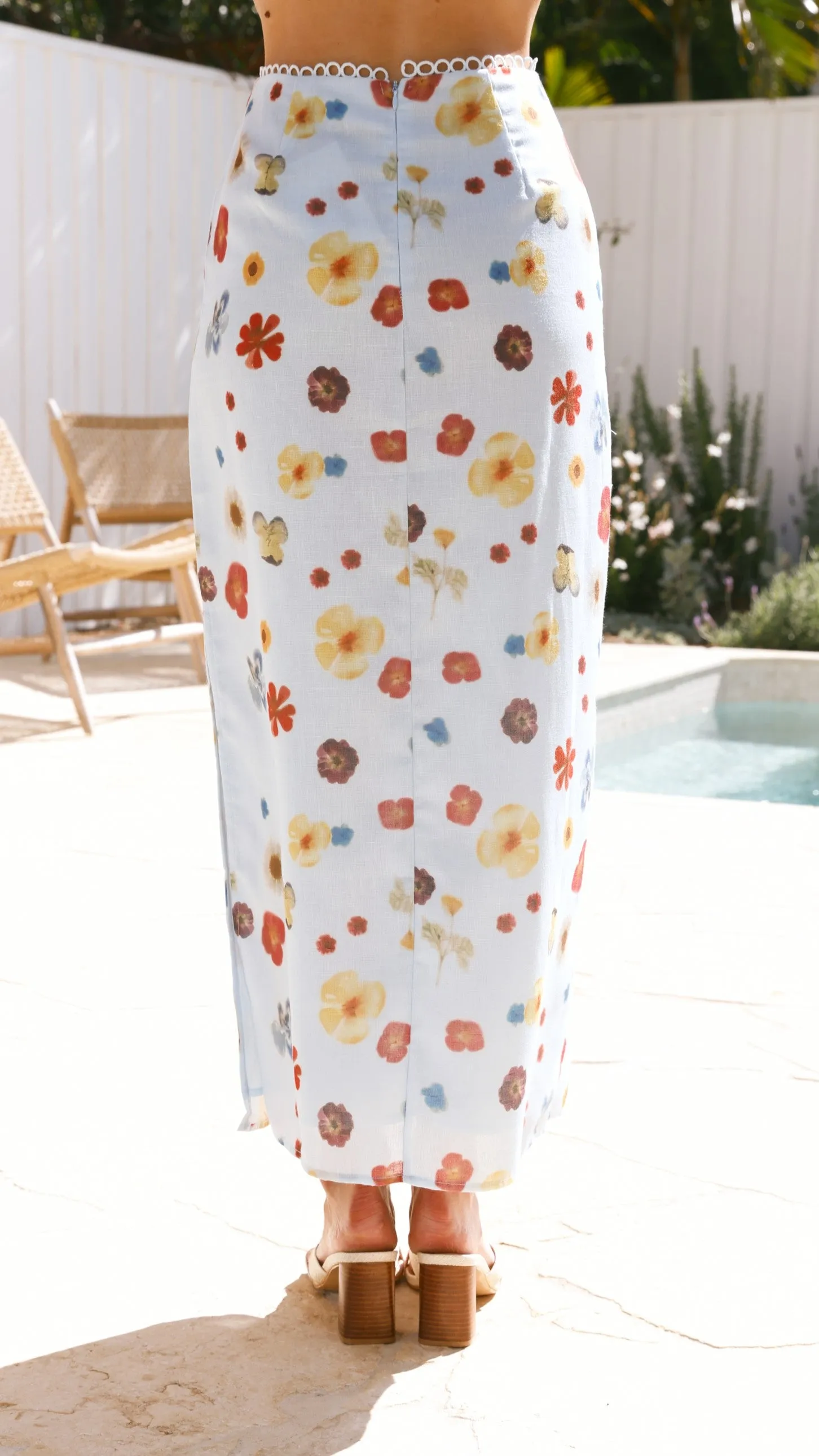 Vaiana Maxi Skirt - Blue / Floral sold by Billy J product image thumbnail 3