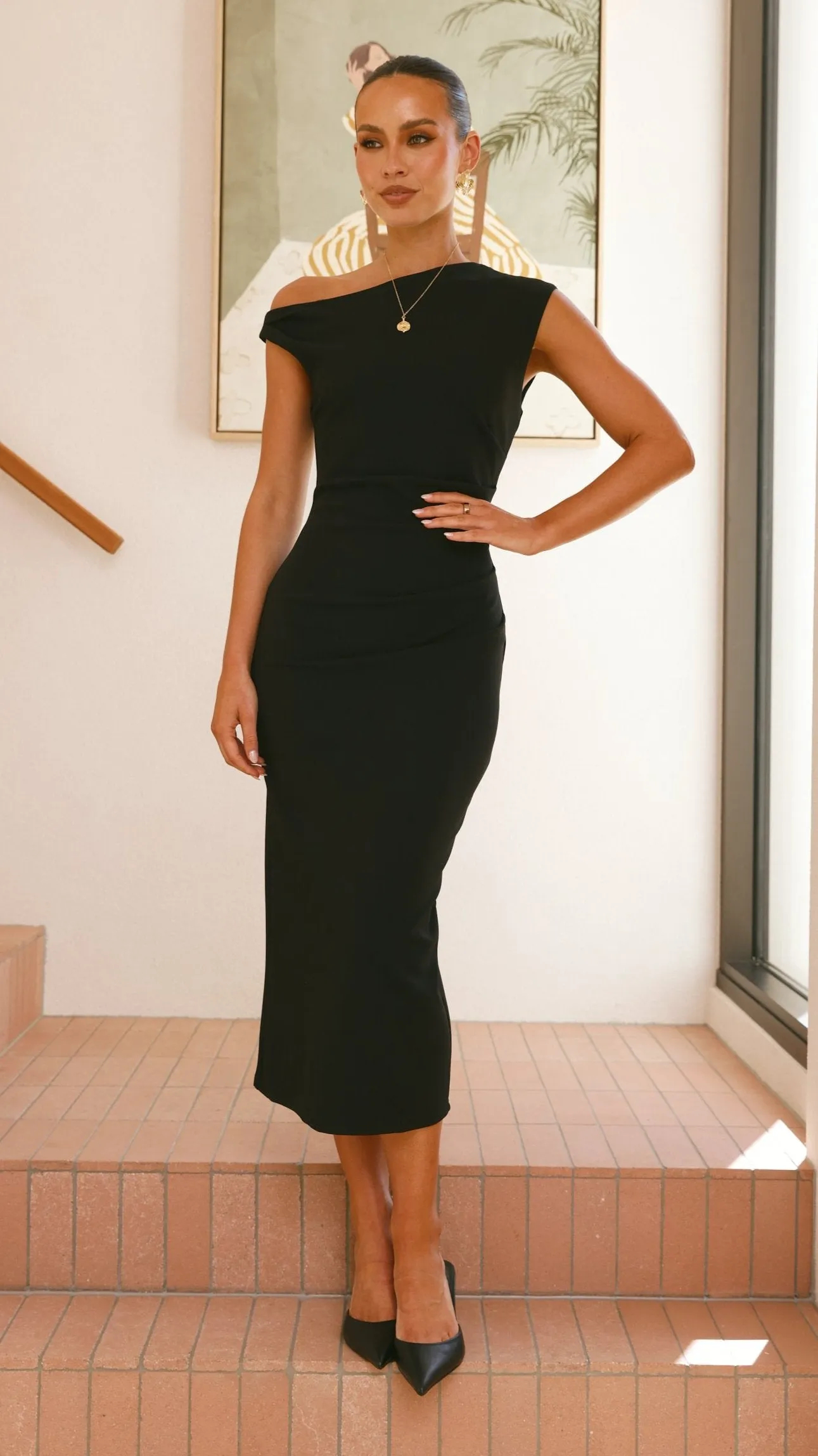 Lilah Midi Dress - Black sold by Billy J product image thumbnail 5