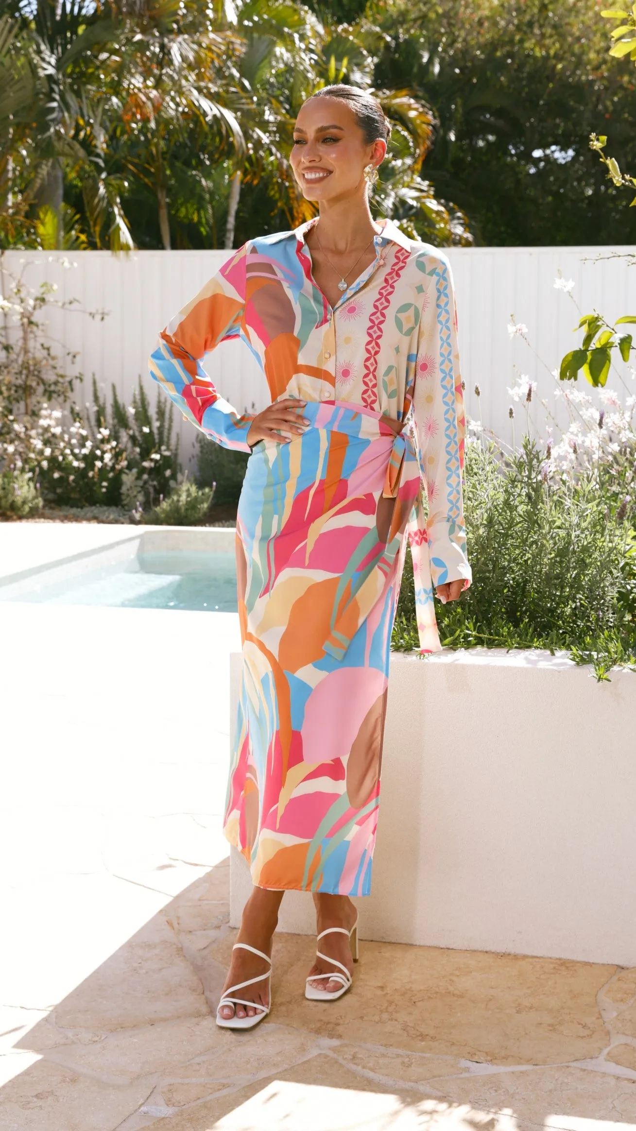 Pandora Midi Skirt - Lelani Print sold by Billy J