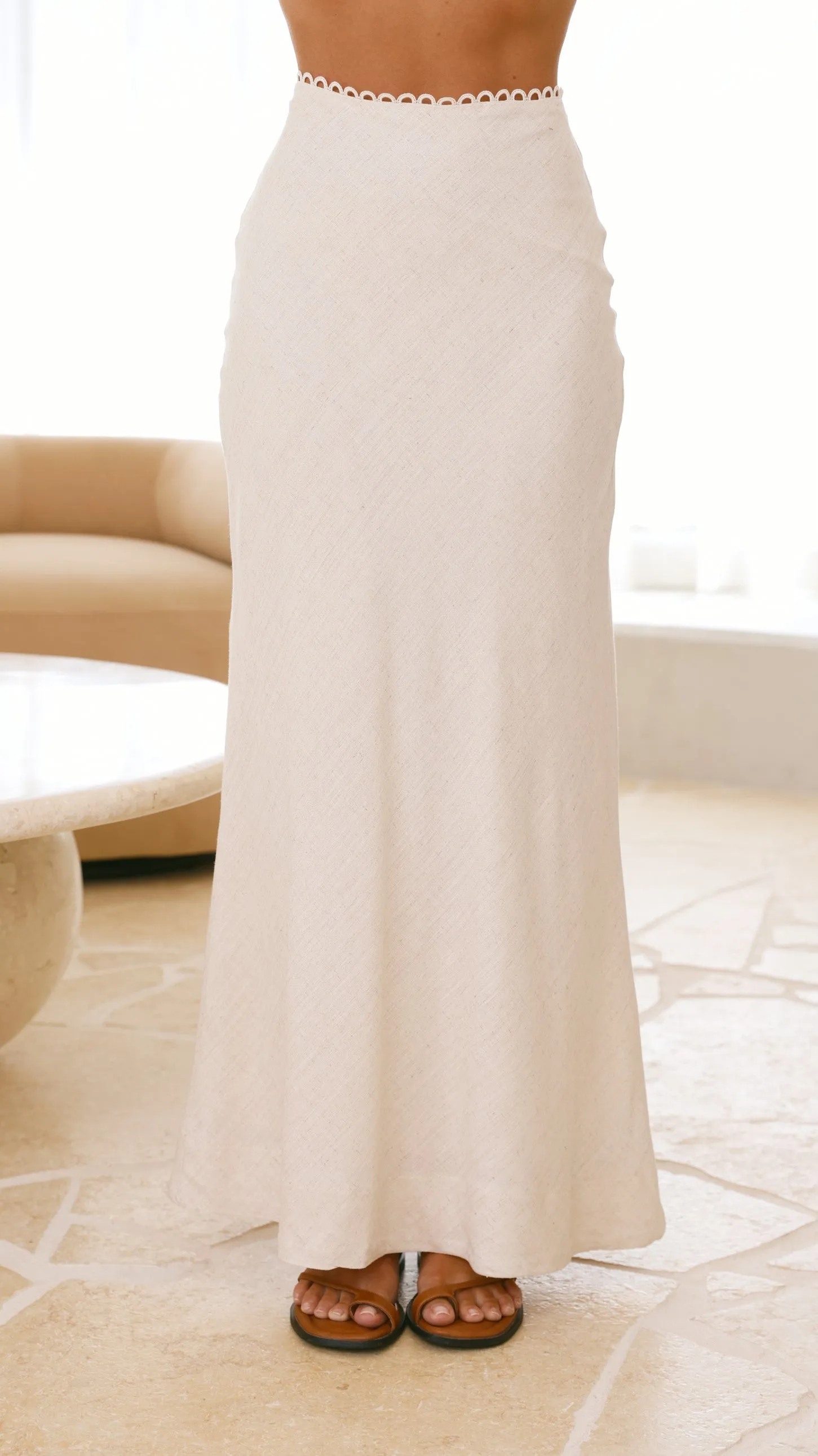 Nila Maxi Skirt - Oat sold by Billy J product image thumbnail 3