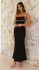Scarlette Maxi Dress - Black/Beige sold by Billy J