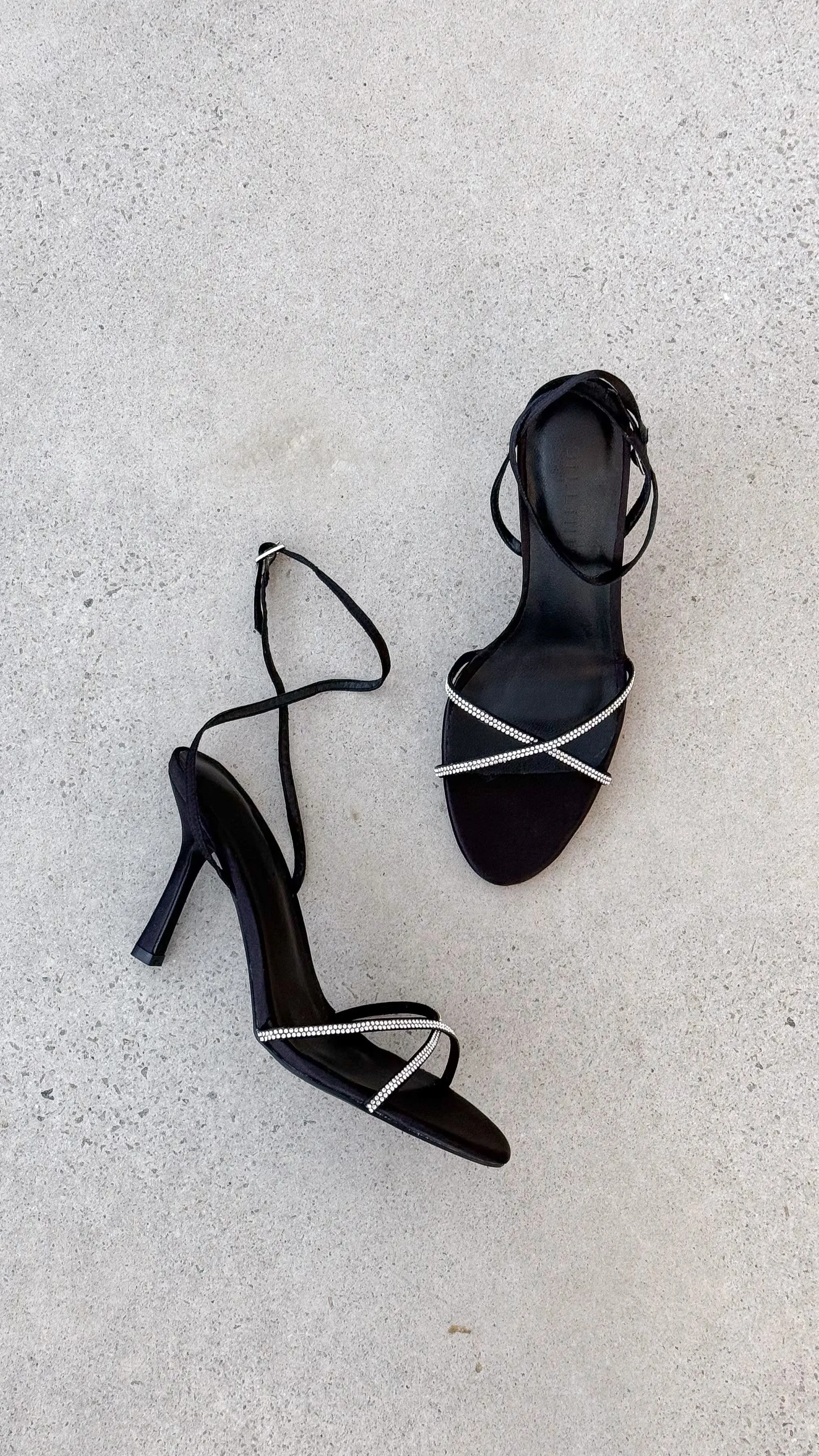 Vixin Heels - Black Satin Diamante sold by Billy J product image thumbnail 2