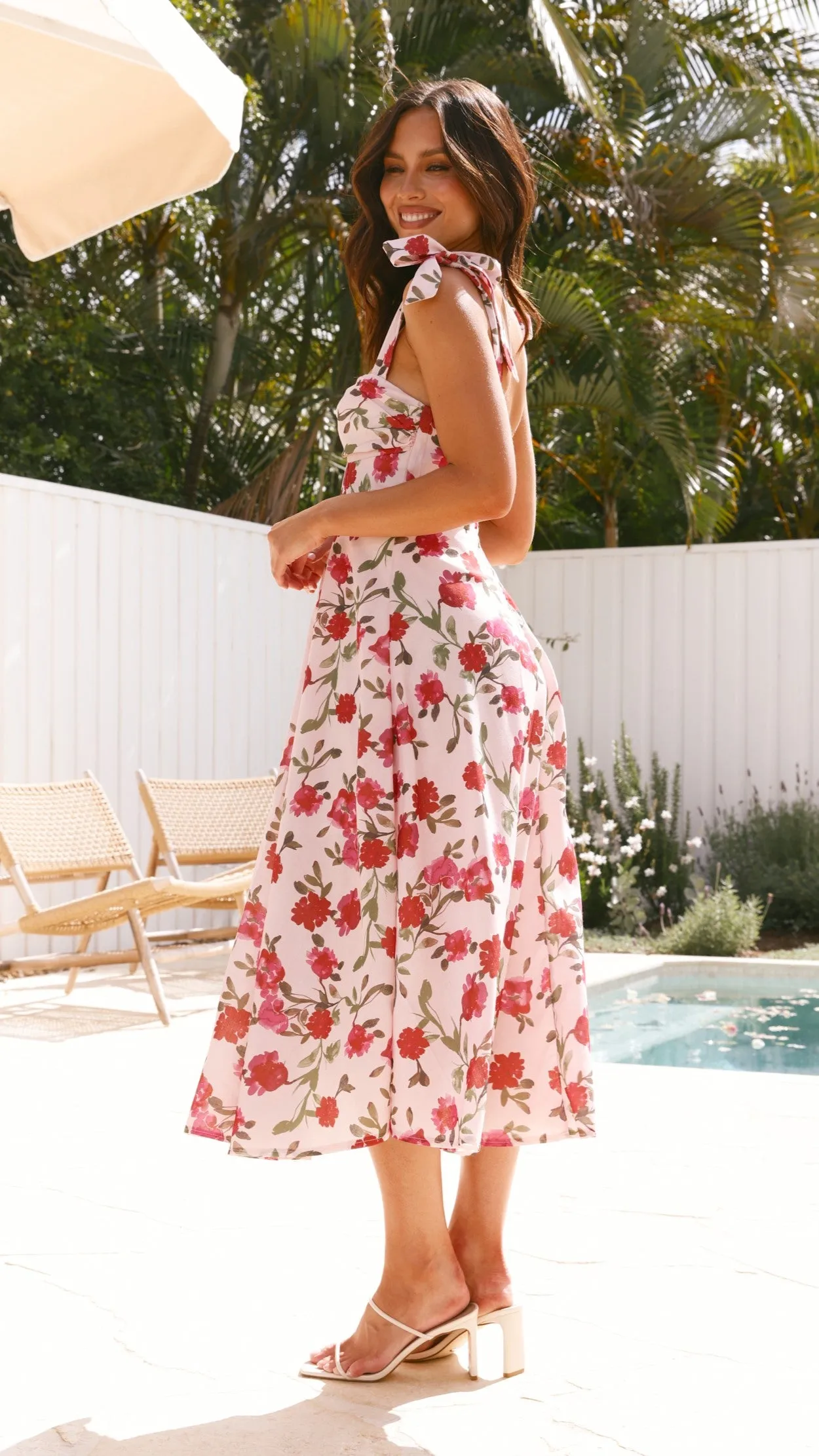 Sylvie Midi Dress - Pink Floral sold by Billy J product image thumbnail 4