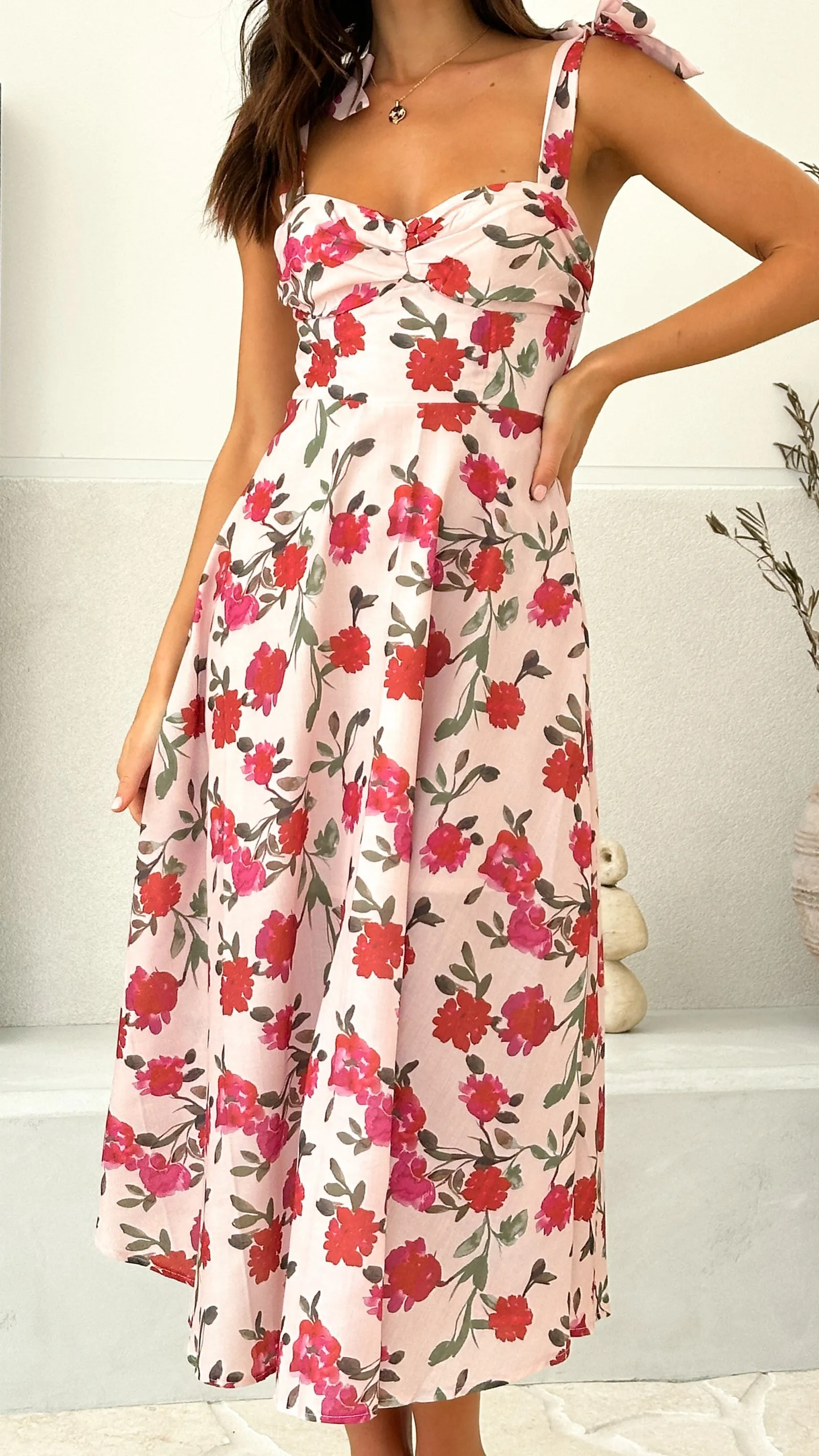 Sylvie Midi Dress - Pink Floral sold by Billy J product image thumbnail 3