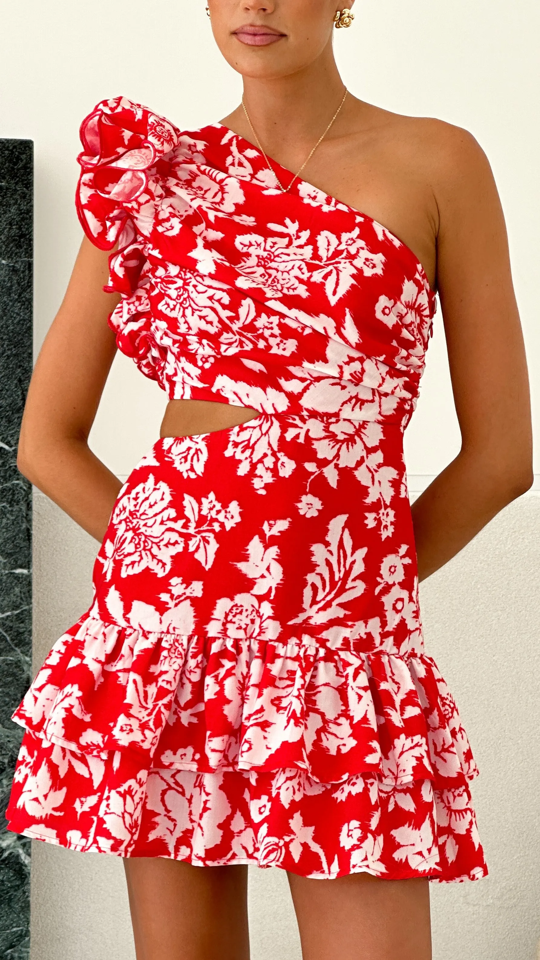 Sumi Mini Dress - Red Floral sold by Billy J product image thumbnail 3
