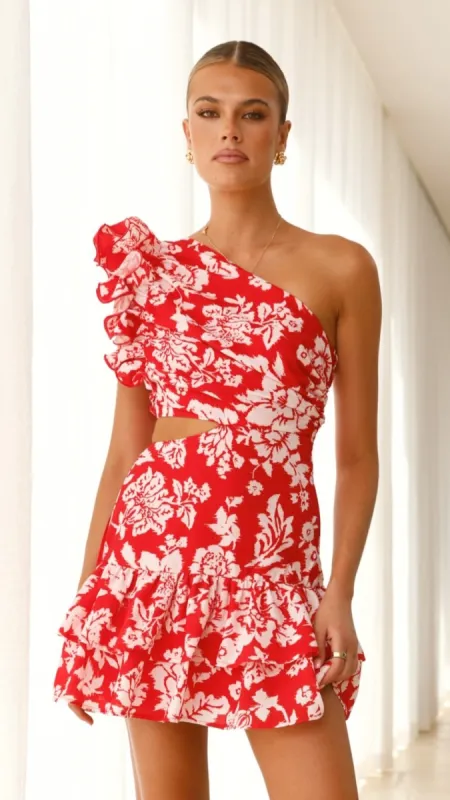 Sumi Mini Dress - Red Floral sold by Billy J