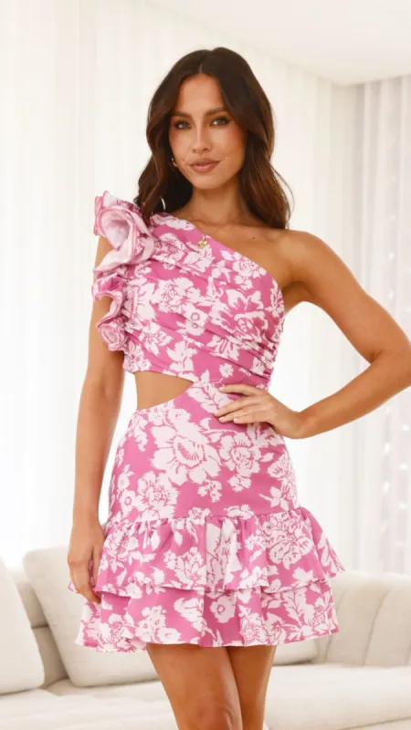 Sumi Mini Dress - Pink Floral sold by Billy J