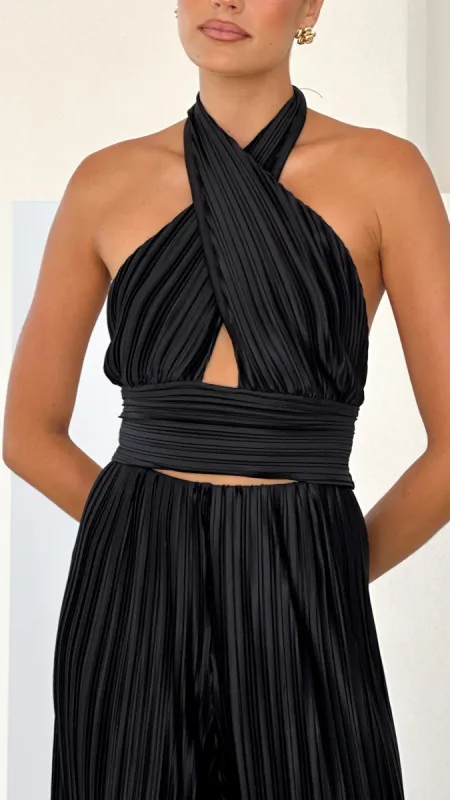 Frances Halter Neck Top - Black sold by Billy J