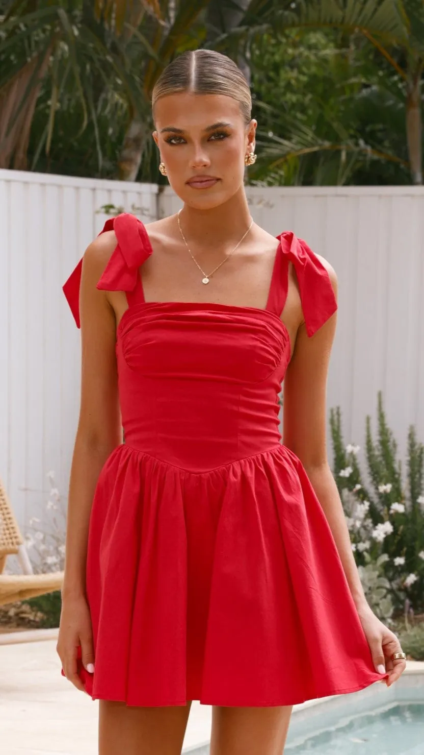 Haisley Mini Dress - Red sold by Billy J