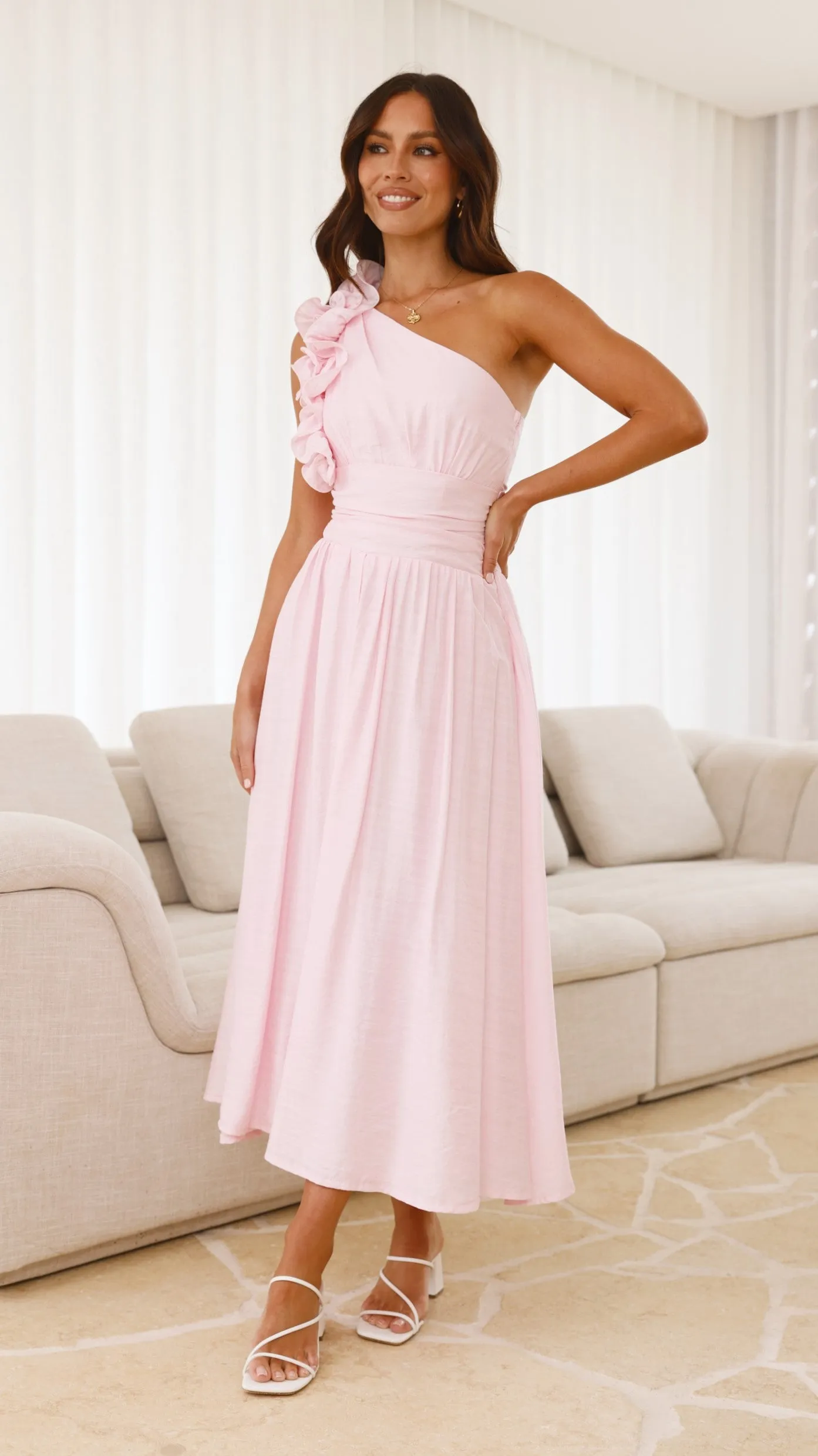 Okalani Midi Dress - Pink sold by Billy J