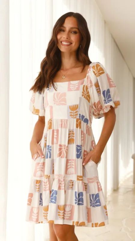 Mila Mini Dress - Elma Print sold by Billy J
