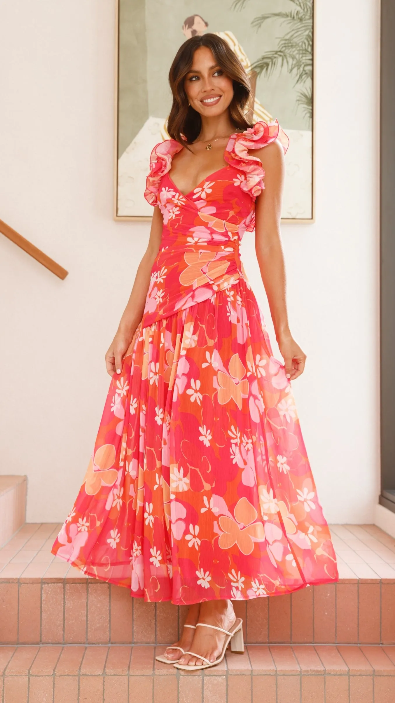 Alma Maxi Dress - Blood Orange sold by Billy J product image thumbnail 5