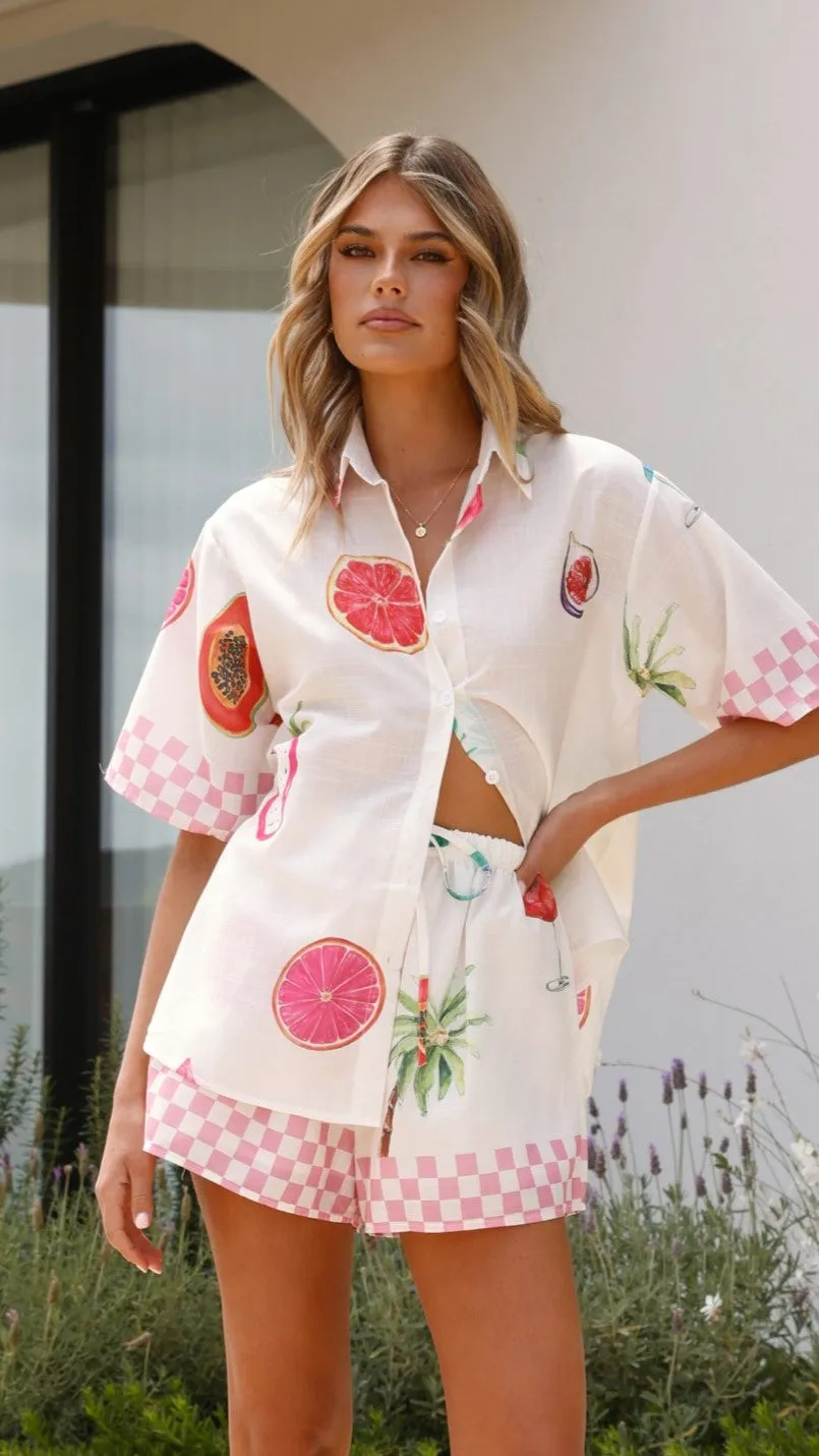 Greece Button Up Shirt & Shorts Set - Multi sold by Billy J product image thumbnail 5