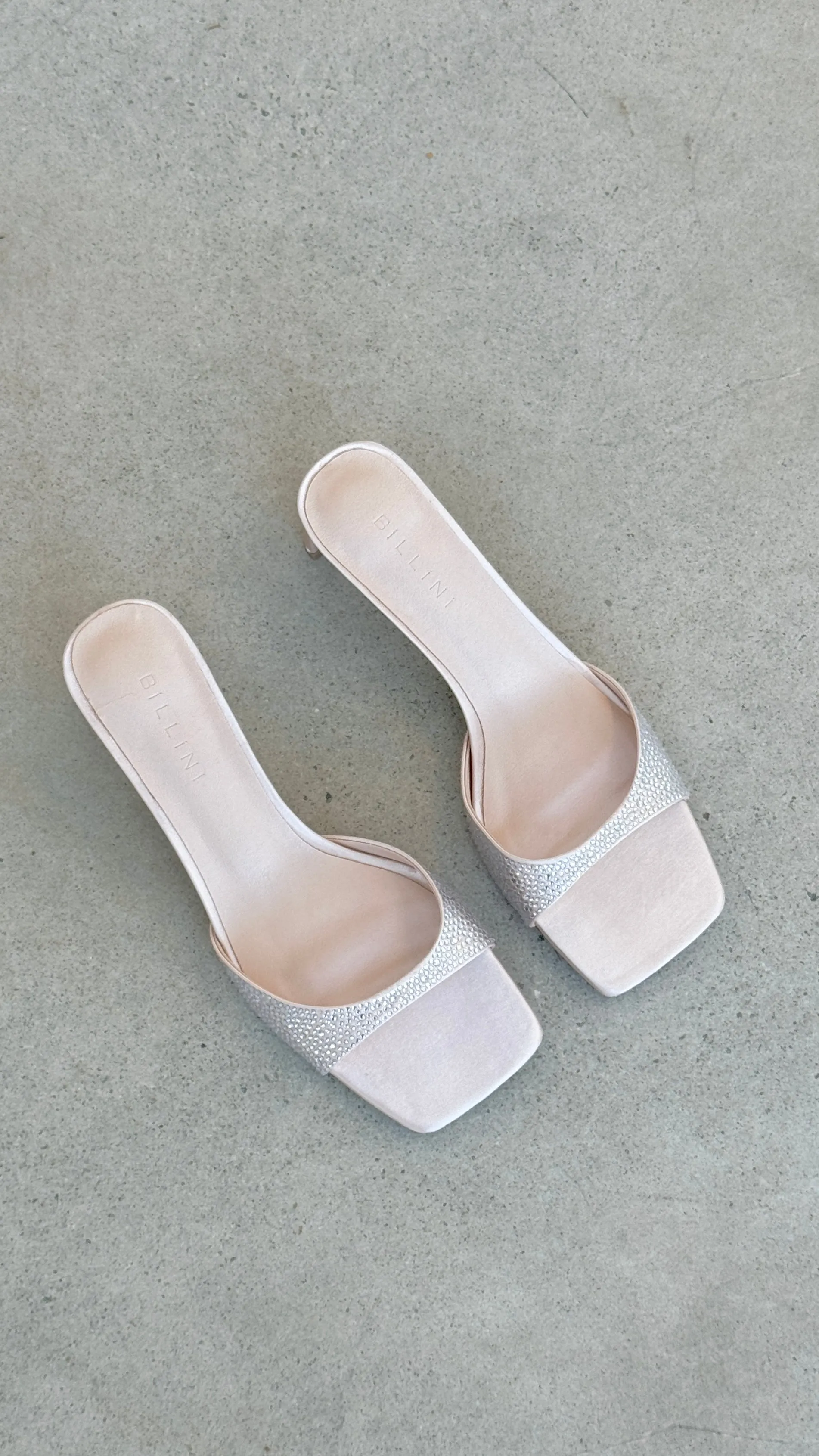 Yiri Heels - Champagne Satin Diamante sold by Billy J product image thumbnail 2