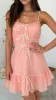 Halo Mini Dress - Apricot / White sold by Billy J