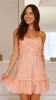 Halo Mini Dress - Apricot / White sold by Billy J
