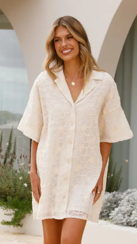 Jafari Mini Dress - Oat sold by Billy J