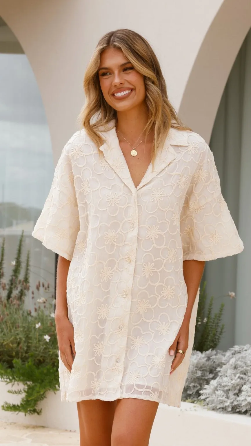 Jafari Mini Dress - Oat sold by Billy J