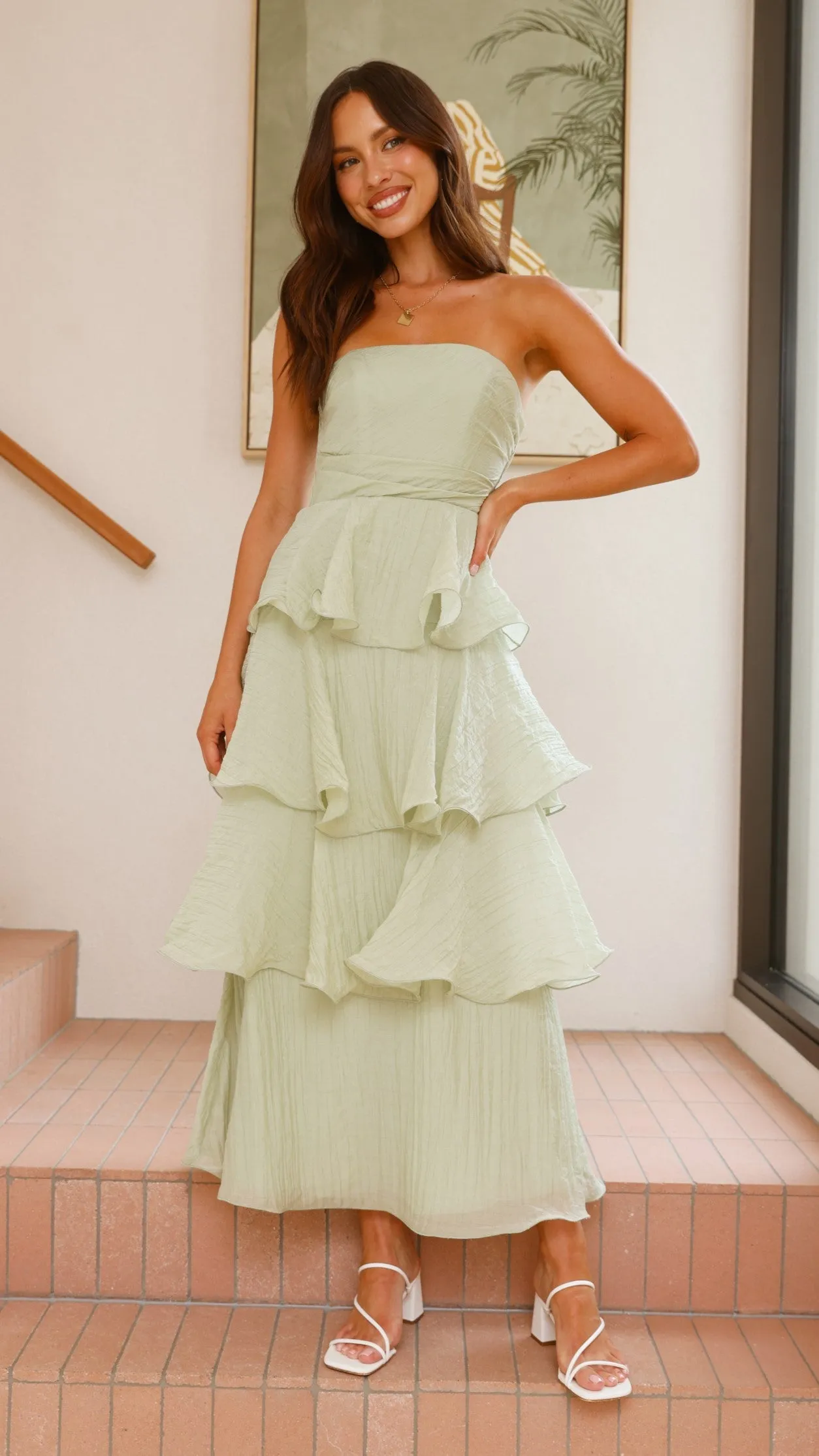 Lanica Maxi Dress - Sage sold by Billy J product image thumbnail 3