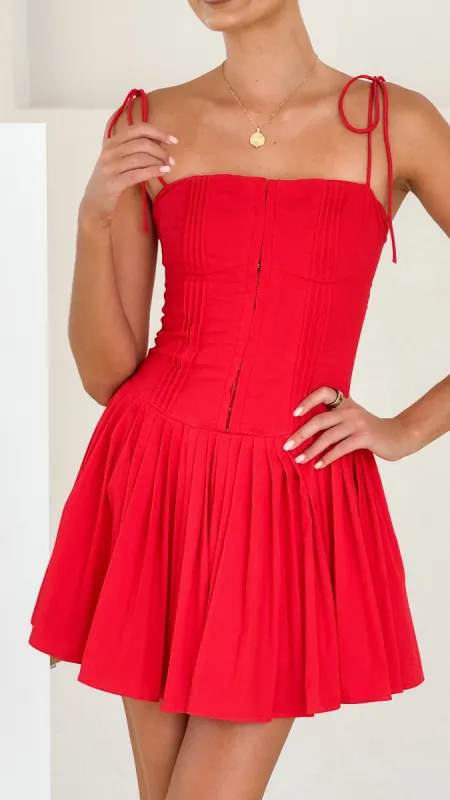 Bethi Mini Dress - Red sold by Billy J